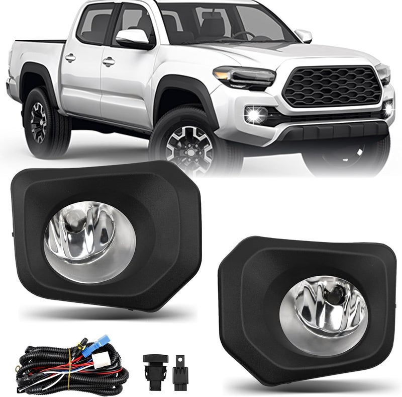 Misakomo Fog Lights - Front Fog Lamps Assembly Compatible with Toyota Tacoma SR SR5 Pickup Truck 2016-2023 - Fog Lamp Kit Replacement for 8122002160, 8121002160, TO2592129, and TO2593129 - Image 1